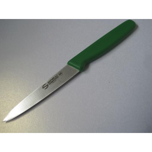 Paring knife, 4 inches, 11cm, In HACCP Green From Sanelli Ambrogio's Supra Range