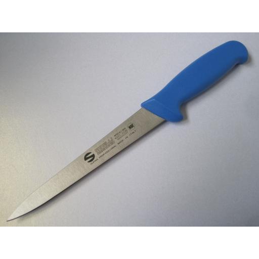 Flexible Filleting Knife In HACCP Blue, 7inch, 18cm, From Sanelli Ambrogio's Supra Range