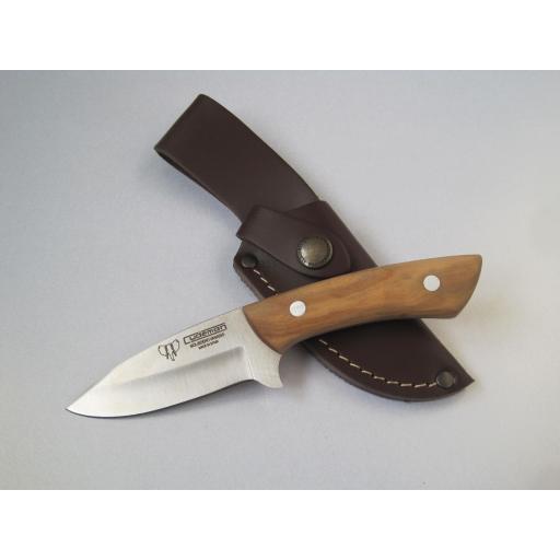 135L Cudeman Small Olive Wood Skinning Knife