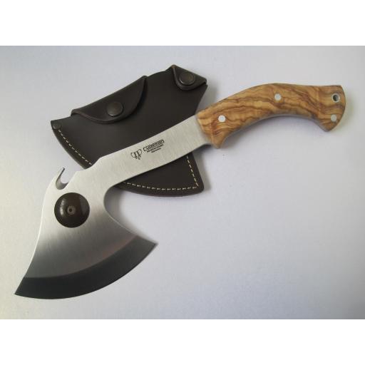 167L Cudeman Olive Wood Weighted Pro Hunting Axe