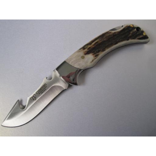 370C Cudeman Stag Folding Skinner Knife