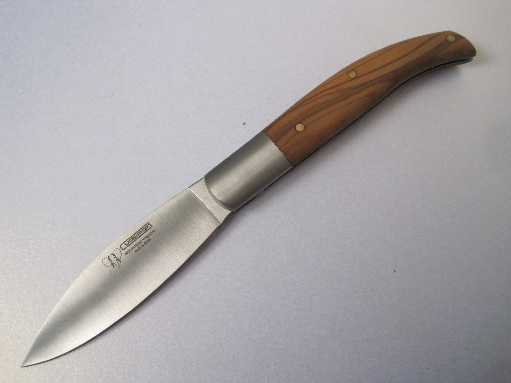 417L Cudeman Olive Wood Bush Craft Folding Knife