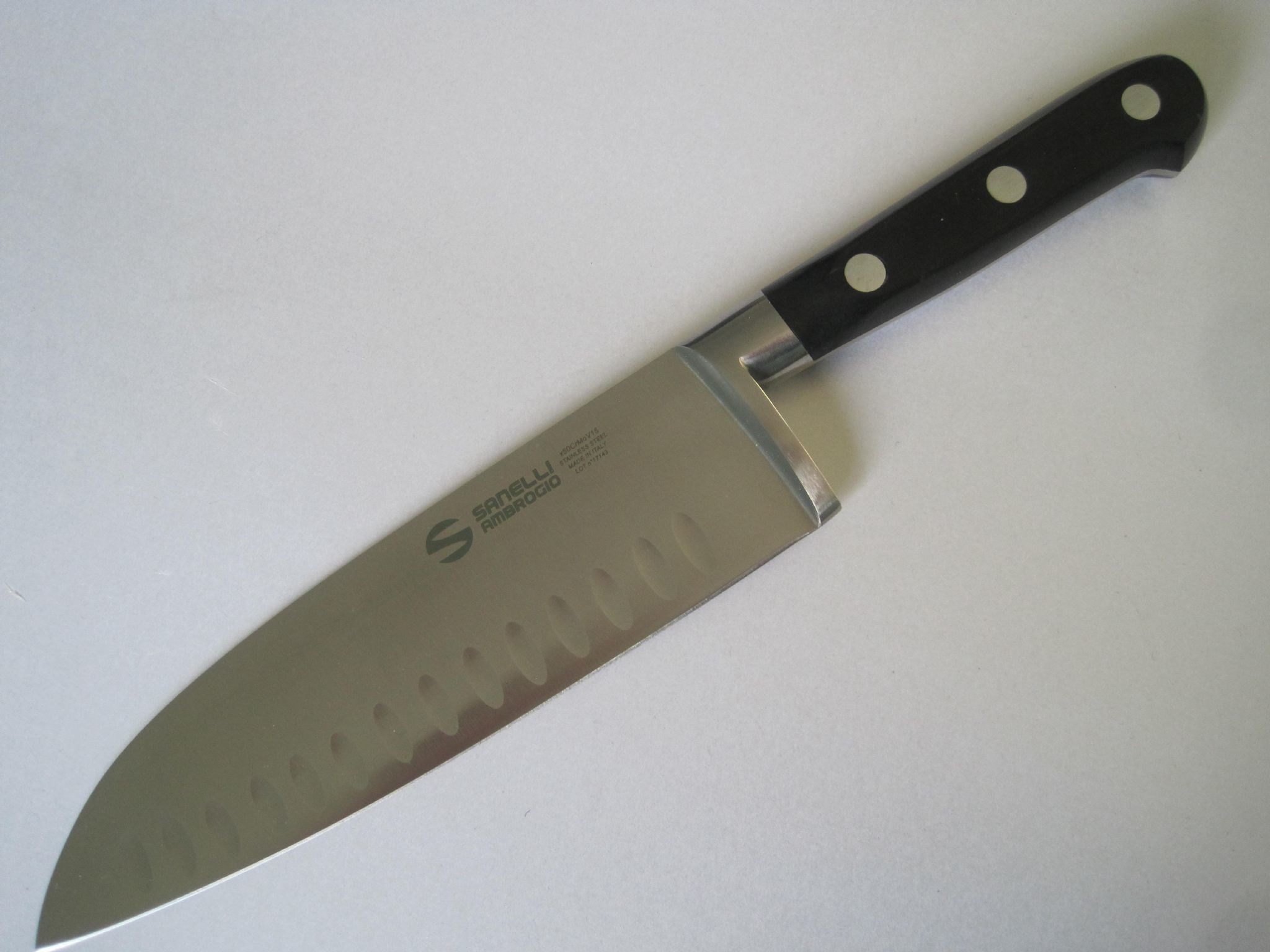 Santoku Knife Granton Blade 8 Inch, 18cm, From The Chef Range By