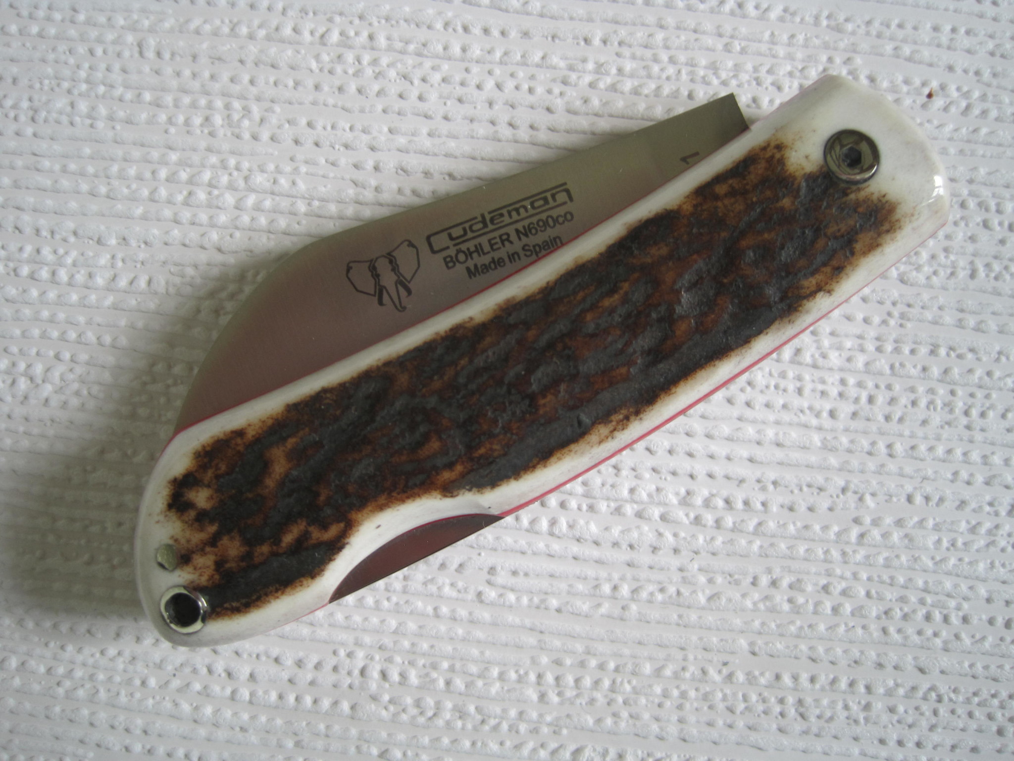 Cudeman 386CV Mariner Stag Folding Pocket Knife Bohler N690co La Marinera